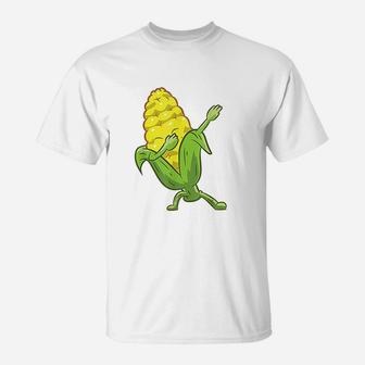 Funny Dabbing Corn Cute Dancing Corn Gift T-Shirt - Seseable