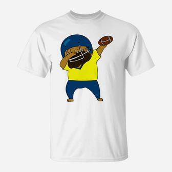 Funny Dabbing English Bulldog Football Cute Dab T-Shirt - Seseable