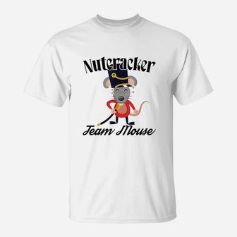 Funny Nutcracker Soldier Toy Christmas Dance Team Mouse T-Shirt - Seseable