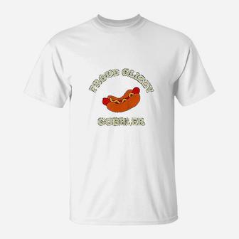 Funny Original Trending Glizzy Gobbler Hotdog T-Shirt - Seseable