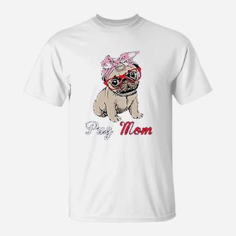 Funny Pug Mom Pug Dog Lover Owner T-Shirt - Seseable