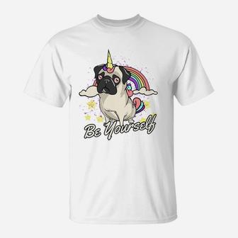 Funny Pugicorn Unicorn Pug Lovers Dog Gif T-Shirt - Seseable