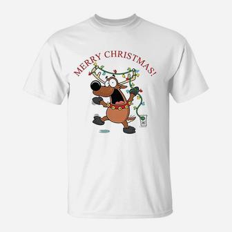 Funny Reindeer Christmas T-Shirt - Seseable