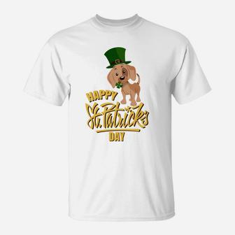 Funny Saint Patricks Day Dog For Dachshund Lovers T-Shirt - Seseable