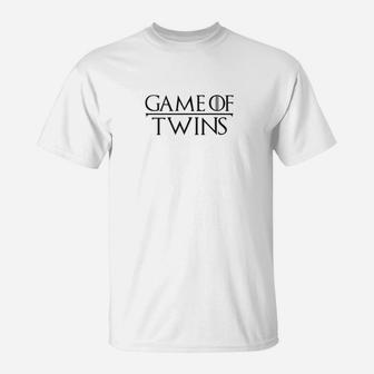 Game Of Twins Shirt Funny Twin Gift Dad Mom Brother Sister T-Shirt - Seseable