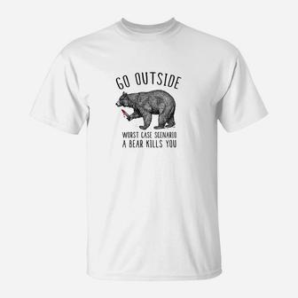 Geh Außerhalb Bärenstarke  T-Shirt - Seseable