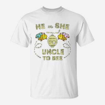 Gender Reveal What Will It Bee He Or She Uncle To Be Gift T-Shirt - Seseable