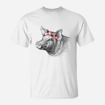Girl Pig Southern Farm Animal Pig Lover Gift T-Shirt - Seseable