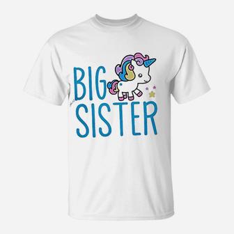 Girls Big Sister Unicorn, sister presents T-Shirt - Seseable