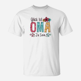 Glück ist OMA zu sein Damen T-Shirt, Geschenkidee für Großmütter - Seseable