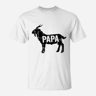 Goat Papa Greatest Of All Time Dad T-Shirt - Seseable