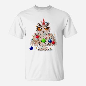 Grumpy Owl Xmas Tree T-Shirt | Seseable CA