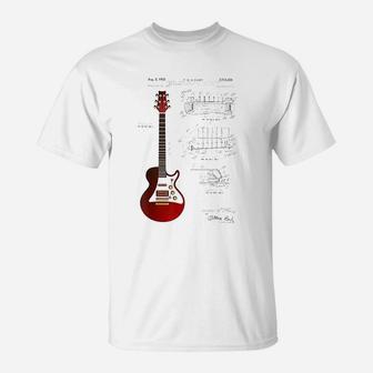 Guitar Patent Guitarist Vintage Guitar T-Shirt - Seseable