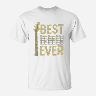 Guitarist Father Best Dad Ever Dad Chord Gifts Guitar T-Shirt - Seseable