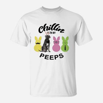 Happy 2021 Easter Bunny Cute Cane Corso Chilling With My Peeps Gift For Dog Lovers T-Shirt - Seseable