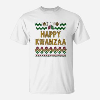 Happy Kwanzaa Style Black Heritage Holiday Graphic T-Shirt - Seseable