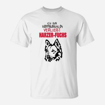 Harzer Fuchs Verliebt T-Shirt, Herren Tee für Hundefreunde - Seseable