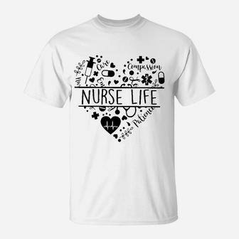 Heart Nurse Life Nurse T-Shirt - Seseable