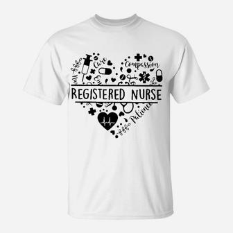 Heart Nurse Life Registered Nurse T-Shirt - Seseable