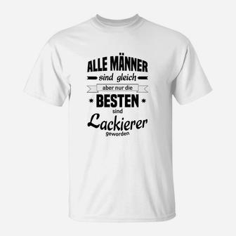 Herren T-Shirt Besten Lackierer Spruch, Nostalgisches Design für Maler - Seseable