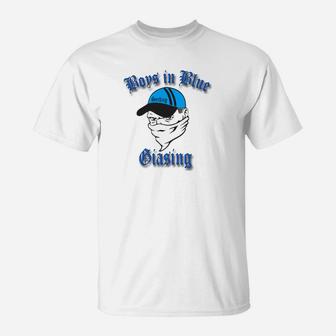 Herren T-Shirt mit Boys in Blue Chasing Aufdruck, Polizei Motiv - Seseable