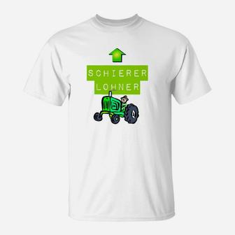 Herren T-Shirt Schierer Lohner, Traktor Motiv mit Aufdruck - Seseable