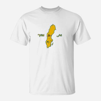 Herren T-Shirt Stilisierte Insel & Text in Grün, Kreatives Design - Seseable