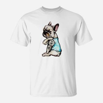 Hipster Bulldogge T-Shirt, Trendiges Cartoon-Design - Seseable