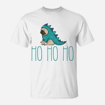 Ho Ho Ho Funny French Bulldog Dabbing Dog T-Shirt - Seseable