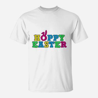 Hoppy Easter Happy Easter Cute Colorful Holiday T-Shirt - Seseable
