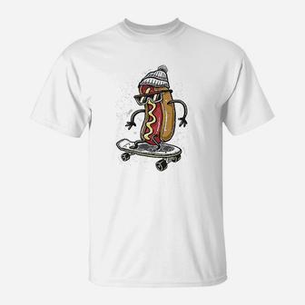 Hot Dog Skateboarding Graphite Youth T-Shirt - Seseable