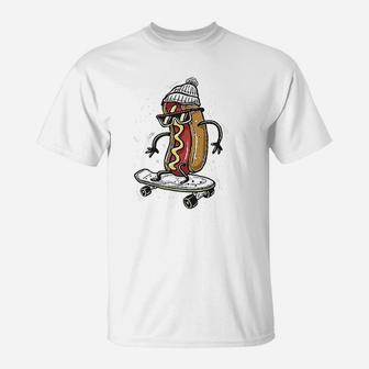 Hot Dog Skateboarding Graphite Youth T-Shirt - Seseable