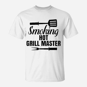 Hot Grill Master Bbq King Queen Of The Grill T-Shirt - Seseable
