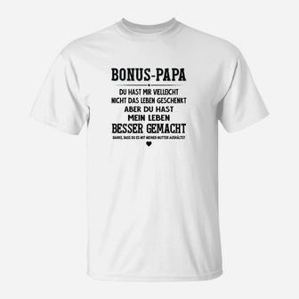 Humorvolles Bonus-Papa T-Shirt, Anerkennung für Stiefvater - Seseable