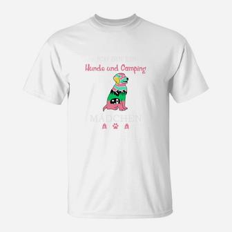 Hunde Camping T-Shirt Lustiges Zeltlager Motiv mit Cartoon-Hund - Seseable