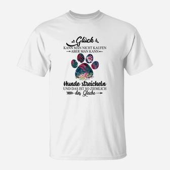 Hunde Streicheln Glück Herren T-Shirt, Spruch für Hundeliebhaber - Seseable