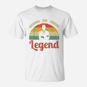 Husband Dad Trading Legend T-Shirt - Seseable