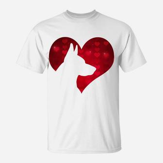 I Love My German Shepherd Dog Valentines Day T-Shirt - Seseable