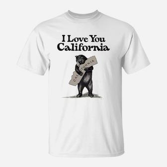 I Love You California Bear State Hug T-Shirt - Seseable