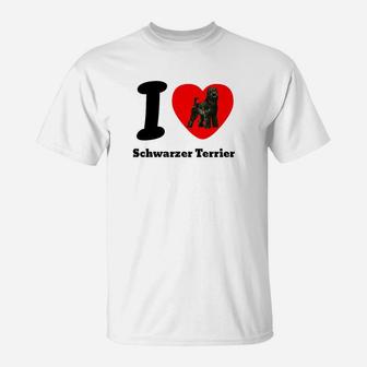 Ich Liebe Schwarze Terrier T-Shirt - Seseable