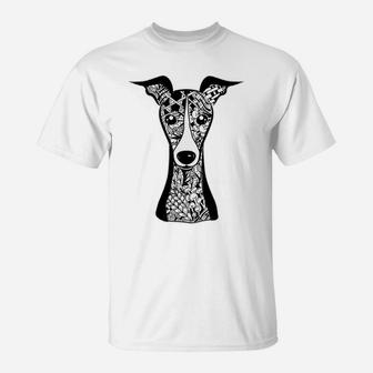 Italian Greyhound Face Graphic Ar Gift For Dog Mom T-Shirt - Seseable