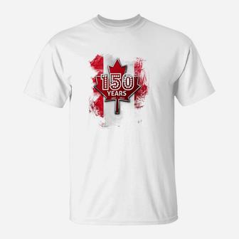 Kanada 150 Jahre Jubiläum T-Shirt, Ahornblatt Design - Seseable