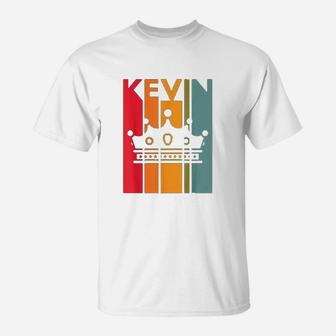 Kevin Gift Idea For Boys Men Retro First Name Vintage Kevin T-Shirt - Seseable