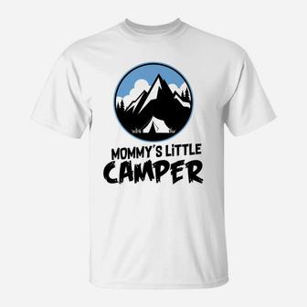 Kids Camping Boys Girls Mommys Little Camper T-Shirt - Seseable