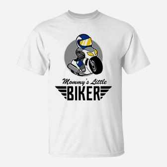 Kids Motorbike Boys Girls Mommys Little Biker T-Shirt - Seseable