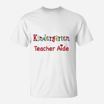 Kindergarten Teacher Aide Cute Back To School T-Shirt - Seseable