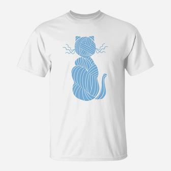 Knitting Crafts Crochet Kitten Kitty Cat Pet Lovers T-Shirt - Seseable