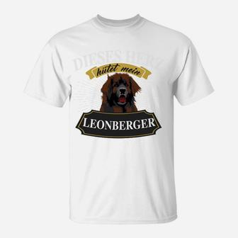 Leonberger Hütet Mein Herz T-Shirt - Seseable