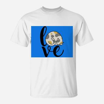 Love With Sleeping Calico Cat T-Shirt - Seseable