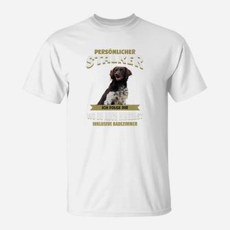 Lustiges Hunde-T-Shirt Persönlicher Stalker, Witziges Haustier-Shirt - Seseable